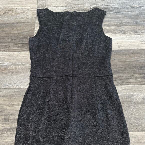 NWT Banana Republic Black Gray Womens 6 Sleeveless Straight Leg Glitter Jumpsuit - Picture 4 of 14